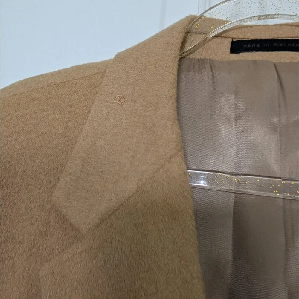 T Harris Camel Hair Blazer Mens Size 44R Tan Business 2 Button Sport Coat Jacket